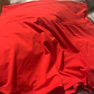 Vibrant Red Athletic Skort